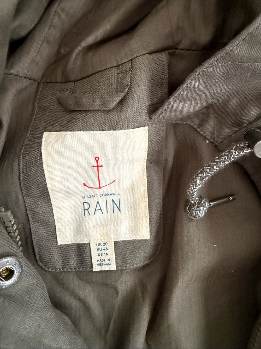 Olive Hooded Military-Style Field Coat - Picture 3 of 8
